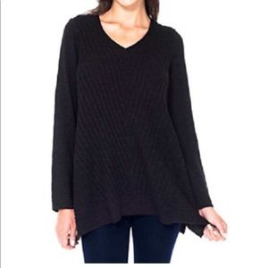 Beatrix Ost Women’s Ribbed Knit Long Sleeve V-neck Tunic Sweater